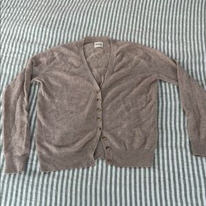 Khaite Tan Cardigan Sweater